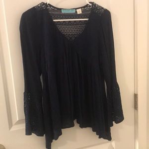 Navy Blue Blouse